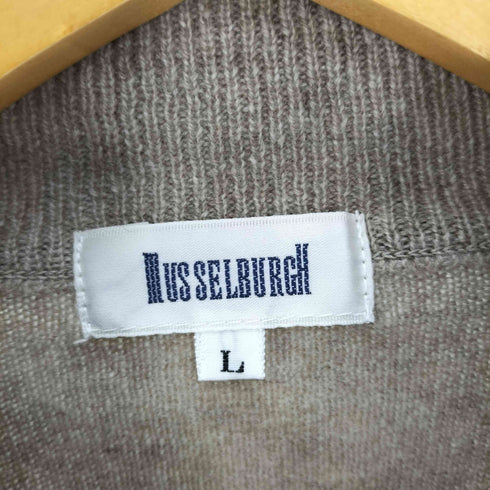 MUSSELBURGH カシミヤ スタンドネック ハーフ ボタン ニット セーター メンズ JPN:L