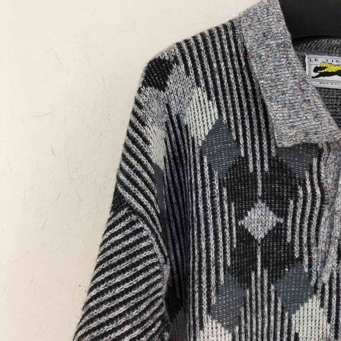 LE TIGER USA製 ネップ アクリルニットポロ メンズ import:XL