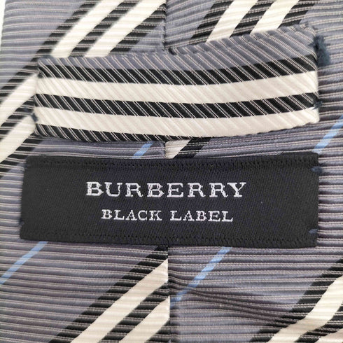 バーバリーブラックレーベル BURBERRY BLACK LABEL シルク ストライプ ネクタイ メンズ