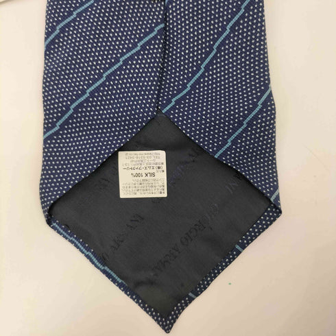 アルマーニコレツィオーニ ARMANI COLLEZIONI シルク ストライプ ドット ネクタイ メンズ