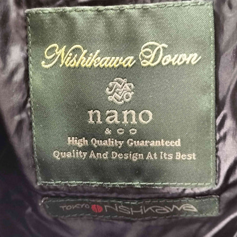ナノアンドコー NANO&CO NISHIKAWA DOWN キルティングノーカラーダウンジャケット レディース JPN:38
