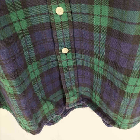 紙タグ ブラックウォッチ チェック ヘビーウェイト コットン L/S シャツ メンズ import:S