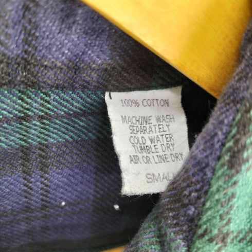 紙タグ ブラックウォッチ チェック ヘビーウェイト コットン L/S シャツ メンズ import:S