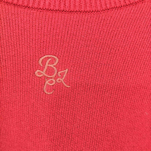 ボンルシール BONLECILL フロントロゴ刺繍 クロップドニットプルオーバー レディース FREE