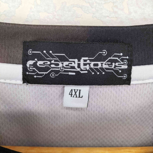 rebellious 梵字 両界曼荼羅 ポリエステルS/S TEE Import メンズ 4XL