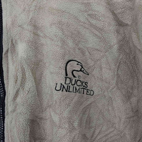 DUCKS UNLIMITED 刺繍フリースジップブルゾン メンズ XXXL