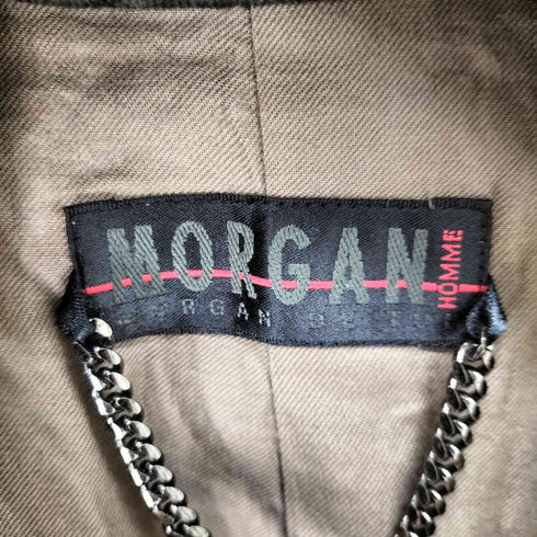 モルガンオム MORGAN HOMME エポレット付 1Bテーラードジャケット Y2K グランジ メンズ JPN:M
