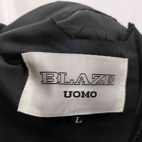 BLAZE UOMO ベロア ストライプ ノーカラージャケット メンズ JPN:L