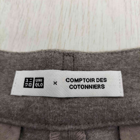 ユニクロ UNIQLO ブラッシュドジャージータックワイドパンツ レディース JPN:S
