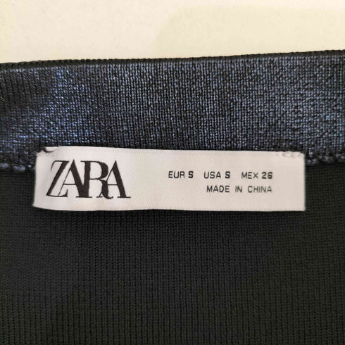 ザラ ZARA フォイルディテール ニットミディワンピース レディース import:S