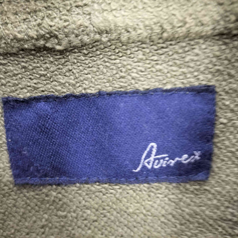 アヴィレックス AVIREX ステンシルプリント ミリタリー ロング ジップアップ パーカー Y2K レディース