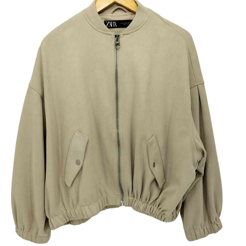 ザラ ZARA フェイクスエード ボンバージャケット レディース import:M