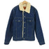 サンドロパリ sandro PARIS Faux Shearling Denim Jacket In Midnight Blue メンズ