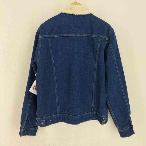 サンドロパリ sandro PARIS Faux Shearling Denim Jacket In Midnight Blue メンズ