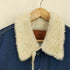 サンドロパリ sandro PARIS Faux Shearling Denim Jacket In Midnight Blue メンズ