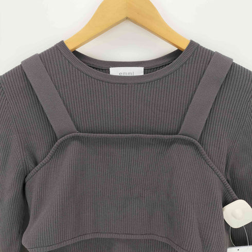 エミ emmi クルーネックニットボディスーツ セット レディース ONE SIZE