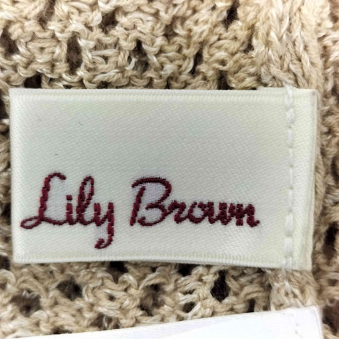 リリーブラウン Lily Brown バックオープンメッシュニット レディース ONE SIZE