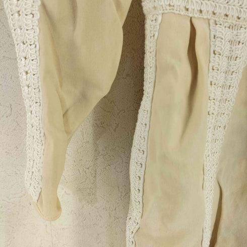 ヴァレンティノ Valentino ecru long sleeve dress with lace panels レディース EUR:38