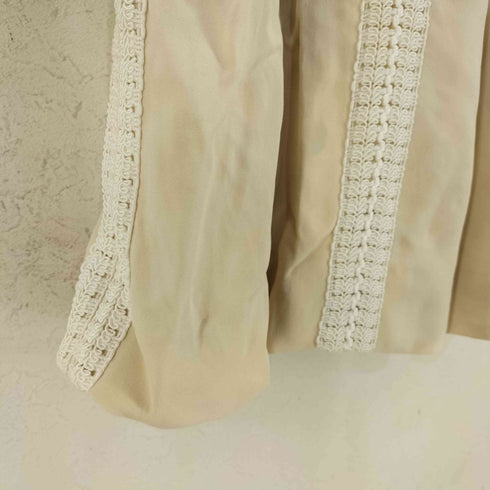 ヴァレンティノ Valentino ecru long sleeve dress with lace panels レディース EUR:38