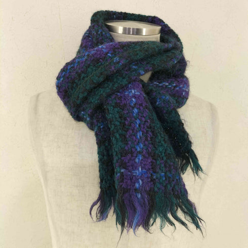 BRANIGAN MADE IN IRELAND チェックフリンジ ウールマフラー メンズ ONE SIZE