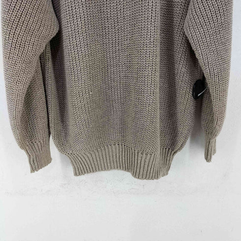 コムデギャルソンオム COMME des GARCONS HOMME 80s 銀タグ AD表記無 ペンキロゴプリント リネン100 クルーネックニット ARCHIVE メンズ ONE SIZE