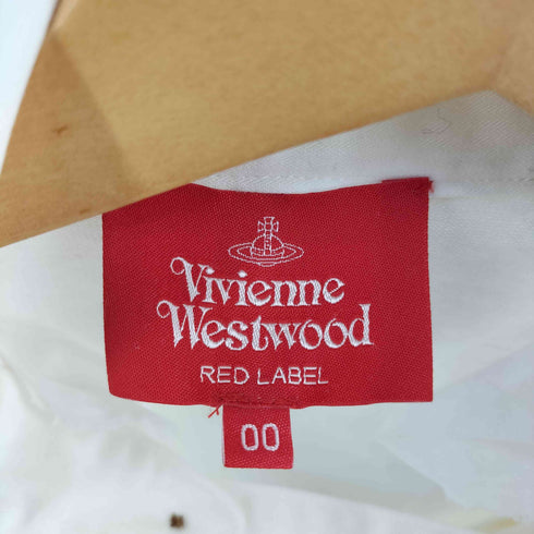 ヴィヴィアンウエストウッドレッドレーベル Vivienne Westwood RED LABEL フロントフリル 変形フリルワンピース レディース 00
