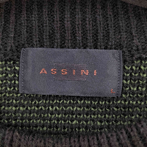 ASSINI 80-90s ゴルフデザイン ウールニット メンズ import:L