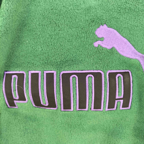 プーマ PUMA OLD フロントロゴ刺繍 ハーフジップフリースプルオーバー メンズ LL