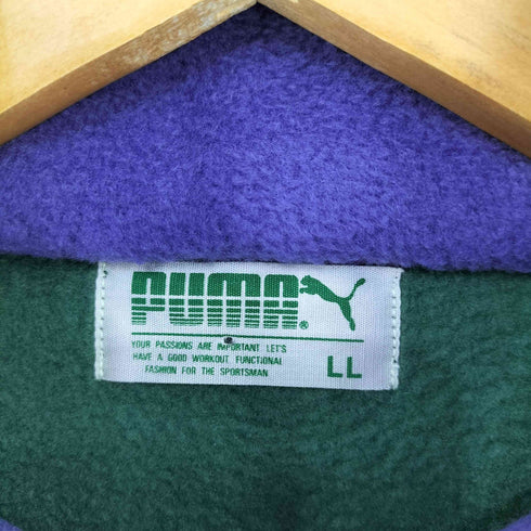 プーマ PUMA OLD フロントロゴ刺繍 ハーフジップフリースプルオーバー メンズ LL