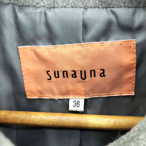 スーナウーナ Sunauna スタンドカラー Aシルエット ウール コート レディース JPN:36
