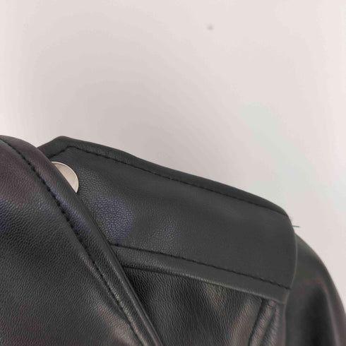 ザラ ZARA フェイクレザー ダブルライダースジャケット レディース import:M