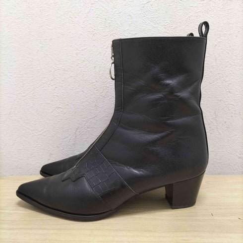 オウバニスター AU BANNISTER フロントジップ切替ブーツ レディース 37