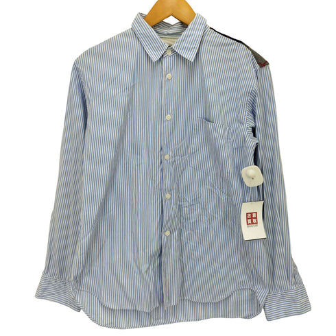 コムデギャルソンオムドゥ COMME des GARCONS HOMME DEUX AD2013 素材切替 ストライプシャツ メンズ XS