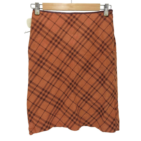 バーバリーブルーレーベル BURBERRY BLUE LABEL チェック柄 ロングスカート レディース JPN:38