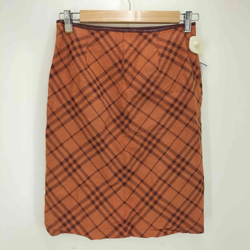 バーバリーブルーレーベル BURBERRY BLUE LABEL チェック柄 ロングスカート レディース JPN:38