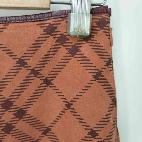 バーバリーブルーレーベル BURBERRY BLUE LABEL チェック柄 ロングスカート レディース JPN:38