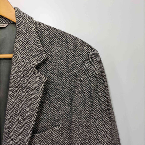HUDSON'S MEN'S STORE ヘリンボーン柄 HARRIS TWEED ピュアスコティッシュウール ユニオンチケット クルミボタン 2B テーラードジャケット メンズ