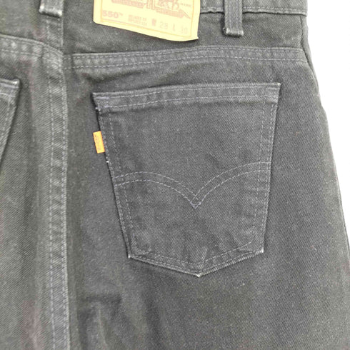 リーバイス Levis 550 USA製 ボタン裏515オレンジタブ 後染め ブラックデニムパンツ メンズ 28×30