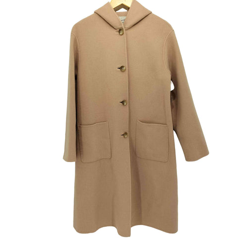 スピックアンドスパン Spick and Span 総ウール フーデット ロングコート レディース JPN:38