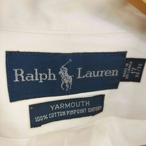 ラルフローレン RALPH LAUREN 90s YARMOUTH COTTON PINPOINT OXFORD ポニー刺繍 ボタンダウンシャツ メンズ 17 32/33