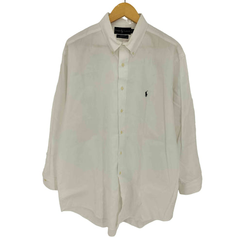 ラルフローレン RALPH LAUREN 90s YARMOUTH COTTON PINPOINT OXFORD ポニー刺繍 ボタンダウンシャツ メンズ 17 32/33