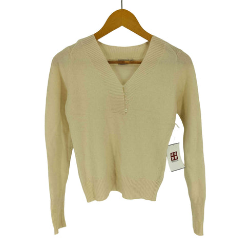 エルエルビーン L.L.Bean アンゴラ ラビット ファー 混 ウール Vネック ニット レディース import:XS