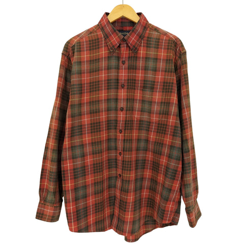 ブルックスブラザーズ BROOKS BROTHERS コットンウール ボタンダウンチェックシャツ メンズ import:L