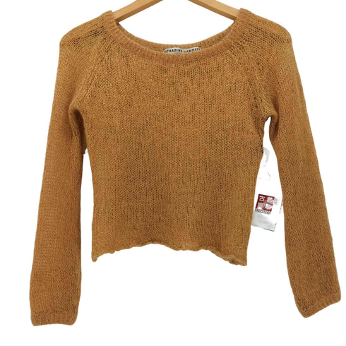 キャサリンハムネットロンドン KATHARINE HAMNETT LONDON Y2K クロップド ローゲージニット レディース