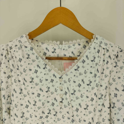 スワンキス Swankiss フロント ギャザー フローラル ワンピース レディース