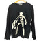 ヨウジヤマモトプールオム Yohji Yamamoto POUR HOMME 前面プリント クルーネック ロングスリーブTシャツ メンズ JPN:3