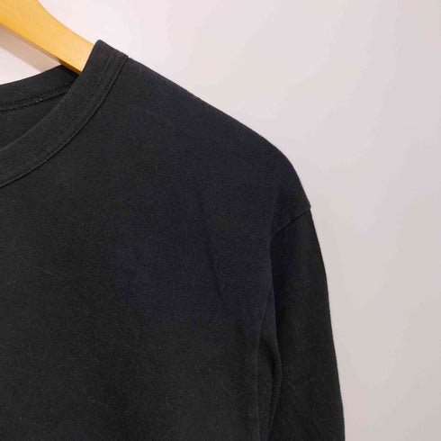 ヨウジヤマモトプールオム Yohji Yamamoto POUR HOMME 前面プリント クルーネック ロングスリーブTシャツ メンズ JPN:3