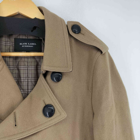 バーバリーブラックレーベル BURBERRY BLACK LABEL ウールピーコート メンズ JPN:M