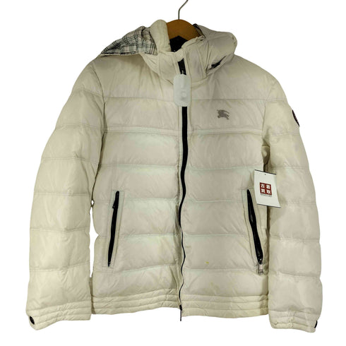 バーバリーブラックレーベル BURBERRY BLACK LABEL ホワイトグースダウンジャケット メンズ JPN:M