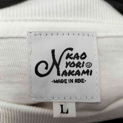 KAOYORINAKAMI フロント刺繍 S/S Tシャツ メンズ JPN:L